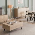 Luna Megapap melamine console in oak color 180x43x100cm.
