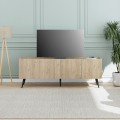 Έπιπλο τηλεόρασης Luna Megapap χρώμα florida oak 180x41x62εκ.