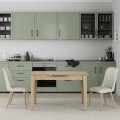 Trendline Megapap melamine extendable table in oak color 120/150x70x75cm.