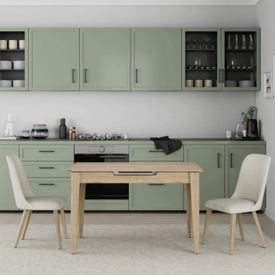 Trendline Megapap melamine extendable table in oak color 120/150x70x75cm.