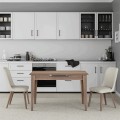 Trendline Megapap melamine extendable table in walnut color 120/150x70x75cm.