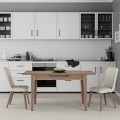 Trendline Megapap melamine extendable table in walnut color 120/150x70x75cm.
