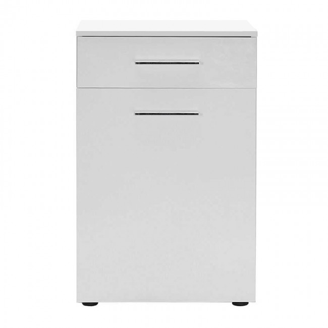 Ντουλάπι - Καλάθι απλύτων Diamond Megapap χρώμα λευκό gloss 52x38x83εκ.