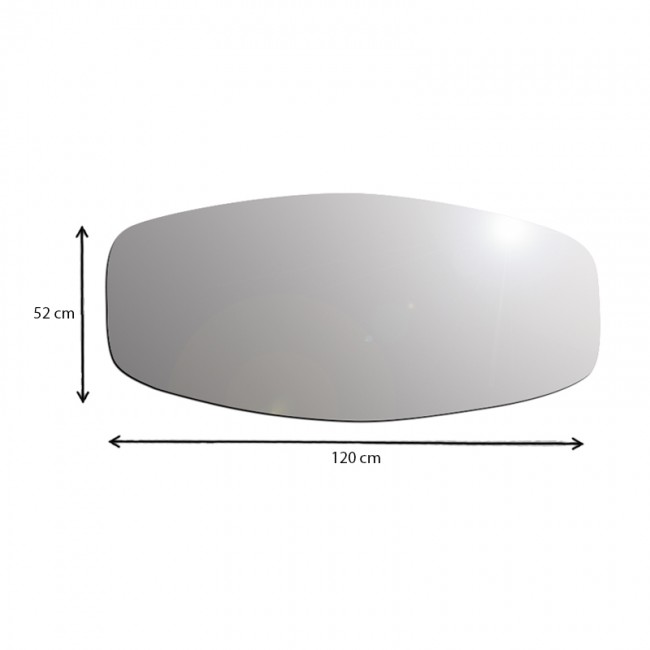 Καθρέπτης τοίχου Luna Megapap χρώμα μαύρο 120x2x52εκ.