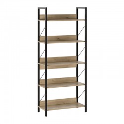 Βιβλιοθήκη Connect Megapap χρώμα florida oak 73x35x172εκ.