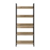 Βιβλιοθήκη Connect Megapap χρώμα florida oak 73x35x172εκ.