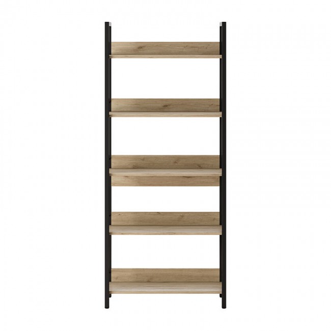 Βιβλιοθήκη Connect Megapap χρώμα florida oak 73x35x172εκ.