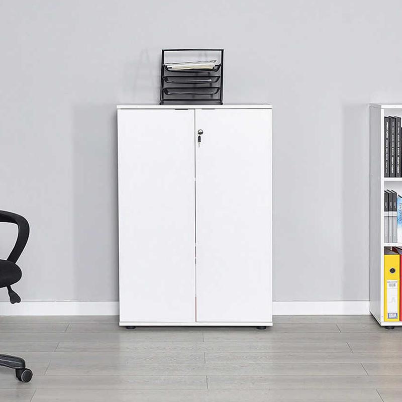 Rio Megapap melamine office file cabinet with lock in white color 72x34x109cm.