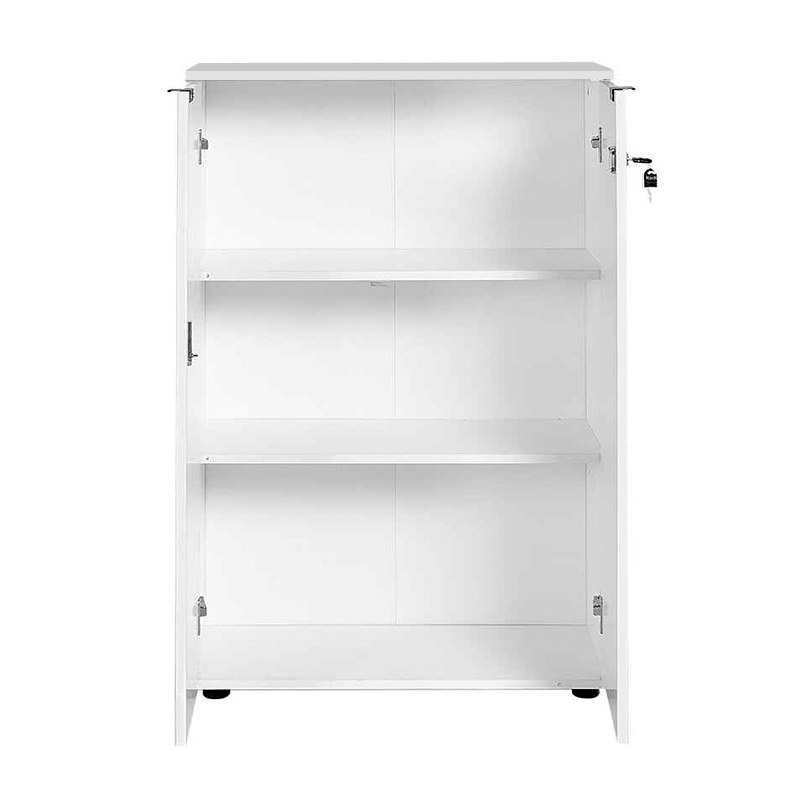 Rio Megapap melamine office file cabinet with lock in white color 72x34x109cm.