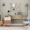Terra Megapap melamine desk in florida oak color 129x55x75cm.