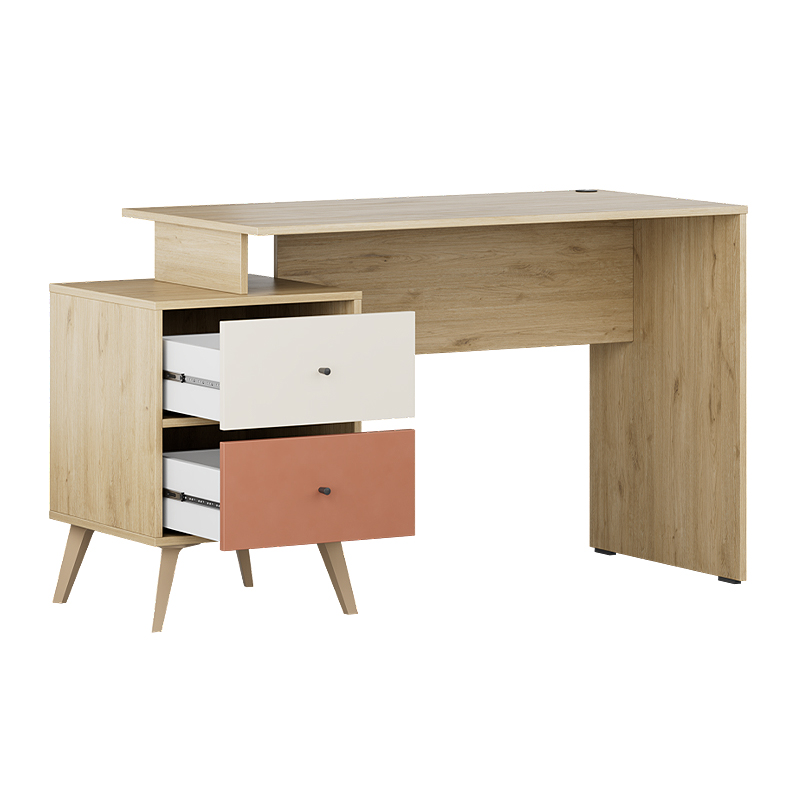 Terra Megapap melamine desk in florida oak color 129x55x75cm.