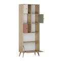 Terra Megapap melamine bookcase in florida oak color 67x30x181cm.