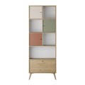 Terra Megapap melamine bookcase in florida oak color 67x30x181cm.