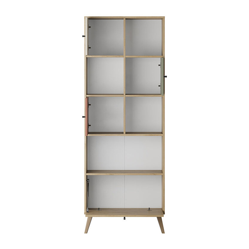 Terra Megapap melamine bookcase in florida oak color 67x30x181cm.