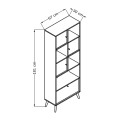 Terra Megapap melamine bookcase in florida oak color 67x30x181cm.