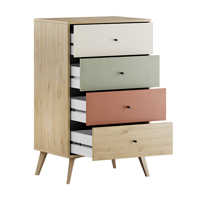 Terra Megapap melamine chest of drawers in florida oak color 60x44x100cm.