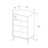 Συρταριέρα Terra Megapap χρώμα florida oak 60x44x100εκ.