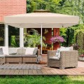 Juno Megapap professional umbrella aluminium frame fabric in ecru color 4x4m