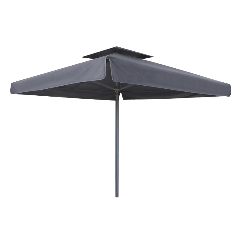 Juno Megapap professional umbrella aluminium frame fabric in anthracite color 4x4m