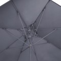Juno Megapap professional umbrella aluminium frame fabric in anthracite color 4x4m