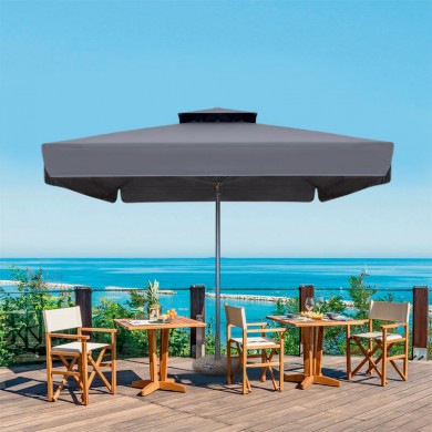 Juno Megapap professional umbrella aluminium frame fabric in anthracite color 3x3m.