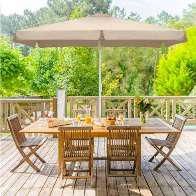 Zola Megapap aluminium frame umbrella fabric in ecru color 2x3m.