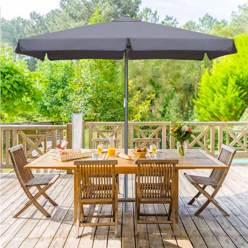 Zola Megapap aluminium frame umbrella fabric in anthracite color 2x3m.