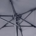 Zola Megapap aluminium frame umbrella fabric in anthracite color 2x3m.