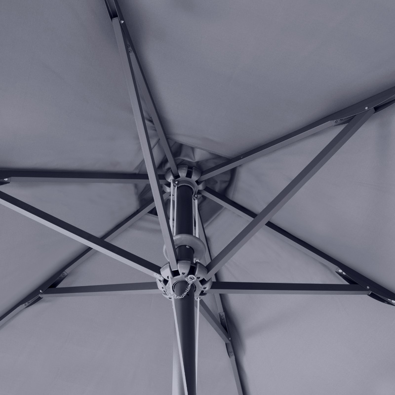 Zola Megapap aluminium frame umbrella fabric in anthracite color 2x3m.