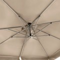 Pearl Megapap professional hanging umbrella aluminium frame fabric in ecru color 3x3m