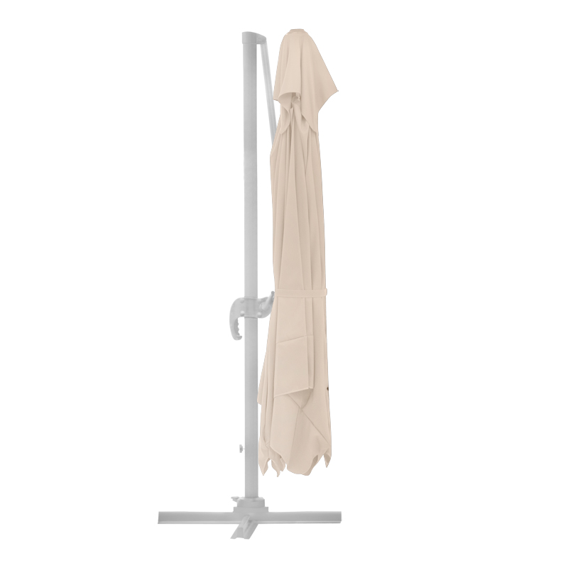 Pearl Megapap professional hanging umbrella aluminium frame fabric in ecru color 3x3m