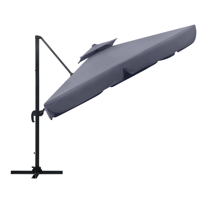 Pearl Megapap professional hanging umbrella aluminium frame fabric in anthracite color 3x3m