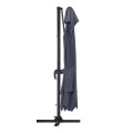 Pearl Megapap professional hanging umbrella aluminium frame fabric in anthracite color 3x3m