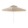 Juno Megapap professional umbrella aluminium frame fabric in ecru color 3,5x3,5m