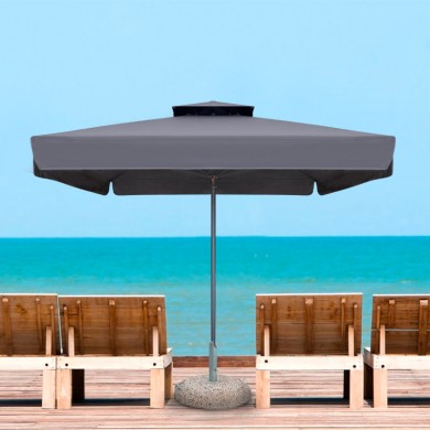 Juno Megapap professional umbrella aluminium frame fabric in anthracite color 3,5x3,5m