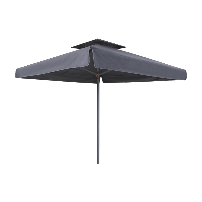 Juno Megapap professional umbrella aluminium frame fabric in anthracite color 3,5x3,5m