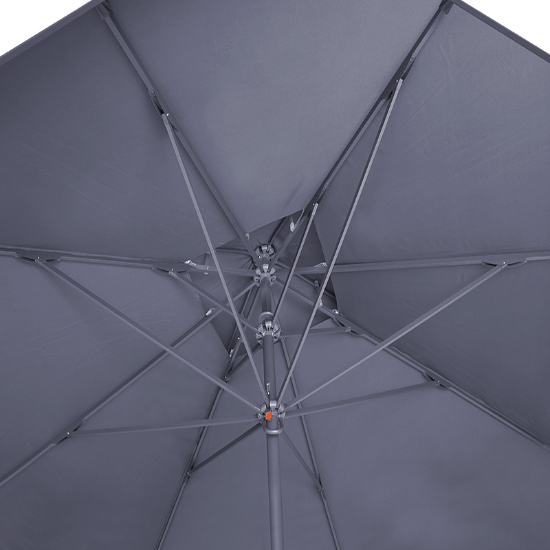 Juno Megapap professional umbrella aluminium frame fabric in anthracite color 3,5x3,5m
