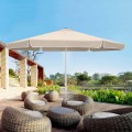 Capri Megapap aluminium frame umbrella fabric in ecru color Ø3m.