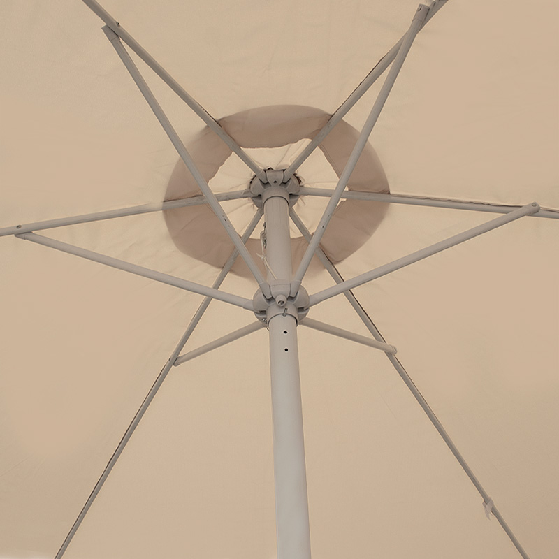 Capri Megapap aluminium frame umbrella fabric in ecru color Ø3m.