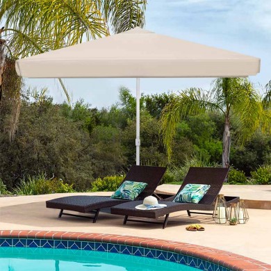 Dylan Megapap aluminium frame umbrella fabric in ecru color 3x3m.