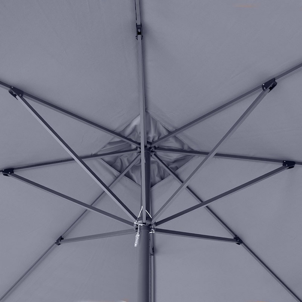 Ομπρέλα κήπου Dylan Megapap αλουμινίου χρώμα ανθρακί 3x3m.