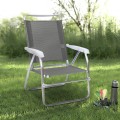 Alu Megapap aluminum beach chair in grey color 54x52x80cm.