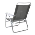 Alu Megapap aluminum beach chair in grey color 54x52x80cm.