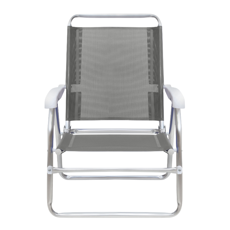 Alu Megapap aluminum beach chair in grey color 54x52x80cm.