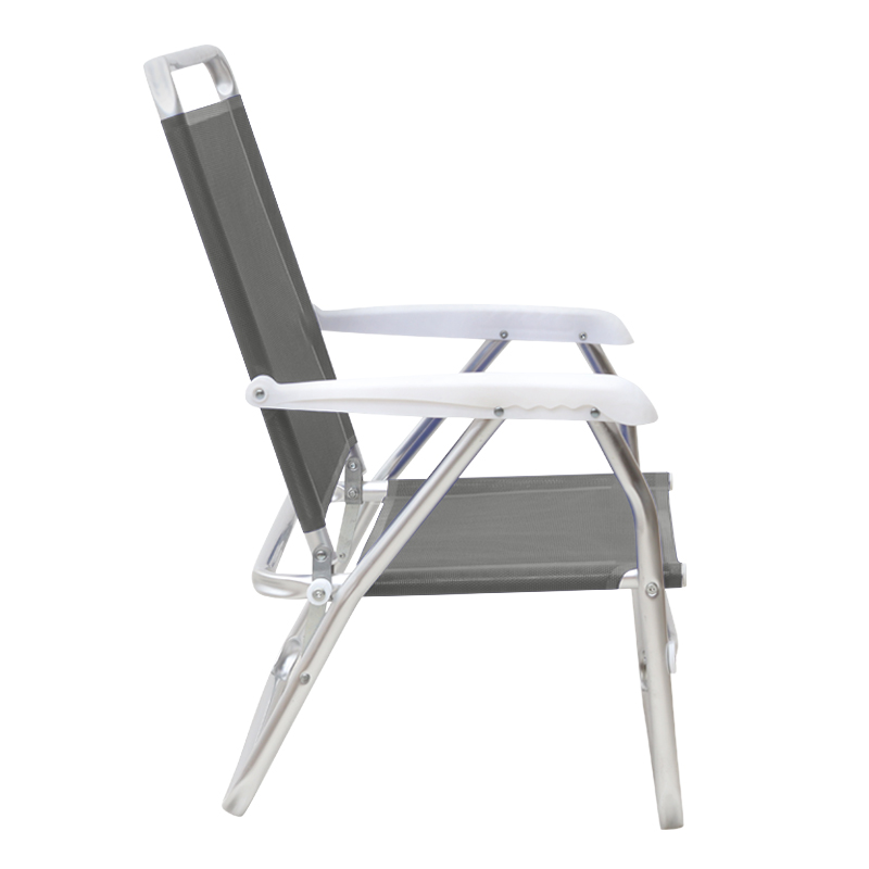 Alu Megapap aluminum beach chair in grey color 54x52x80cm.