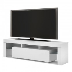 Έπιπλο τηλεόρασης Emu Megapap από μελαμίνη χρώμα λευκό 162x35x45εκ.