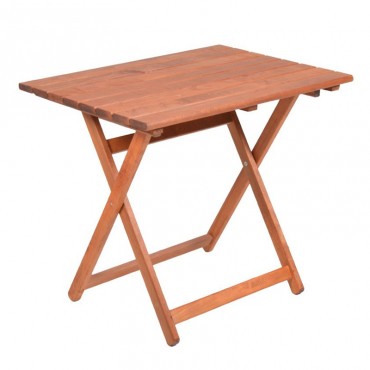 Τραπέζι πτυσσόμενο Klara Megapap από ξύλο οξιάς σε χρώμα κερασί εμποτισμού 70x70x71εκ.