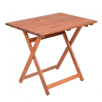 Τραπέζι πτυσσόμενο Klara Megapap από ξύλο οξιάς σε χρώμα κερασί εμποτισμού 80x60x71εκ.