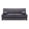 Καναπές - κρεβάτι Victor Megapap τριθέσιος βελούδινος με αποθηκευτικό χώρο σε χρώμα σκούρο γκρι 190x84x90εκ.