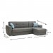 Γωνιακός καναπές - κρεβάτι Landon Megapap αναστρέψιμος υφασμάτινος με αποθηκευτικό χώρο σε γκρι 256x60/115x90εκ.